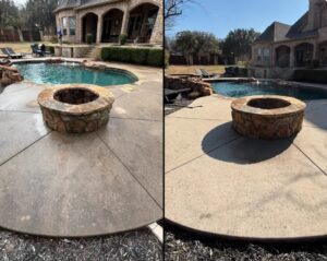 Commercial dumpster pad cleaning in Burleson